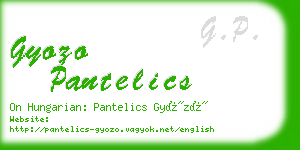 gyozo pantelics business card